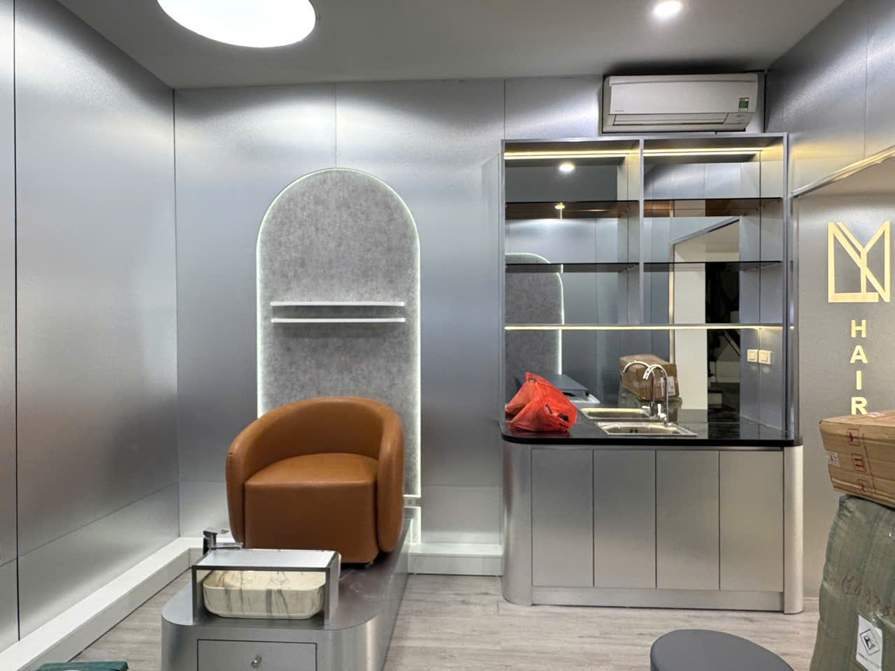 Khu gội đầu salon Lyn Hair - Nội Thất Hà Tuấn LX