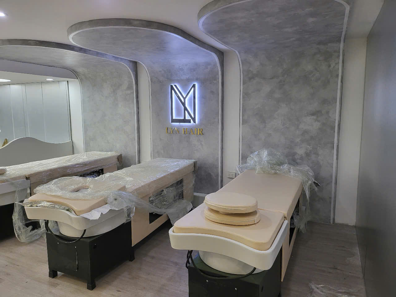 Khu giường spa gội salon Lyn Hair - Nội Thất Hà Tuấn LX