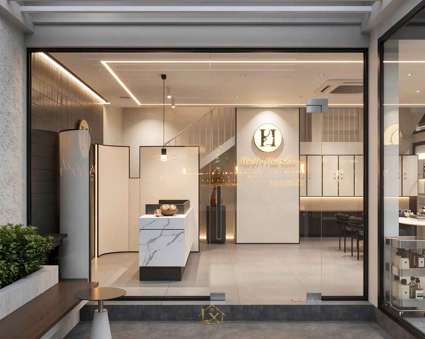 Quầy lễ tân salon: làm sao vừa đẹp vừa tiện cho người ngồi trực