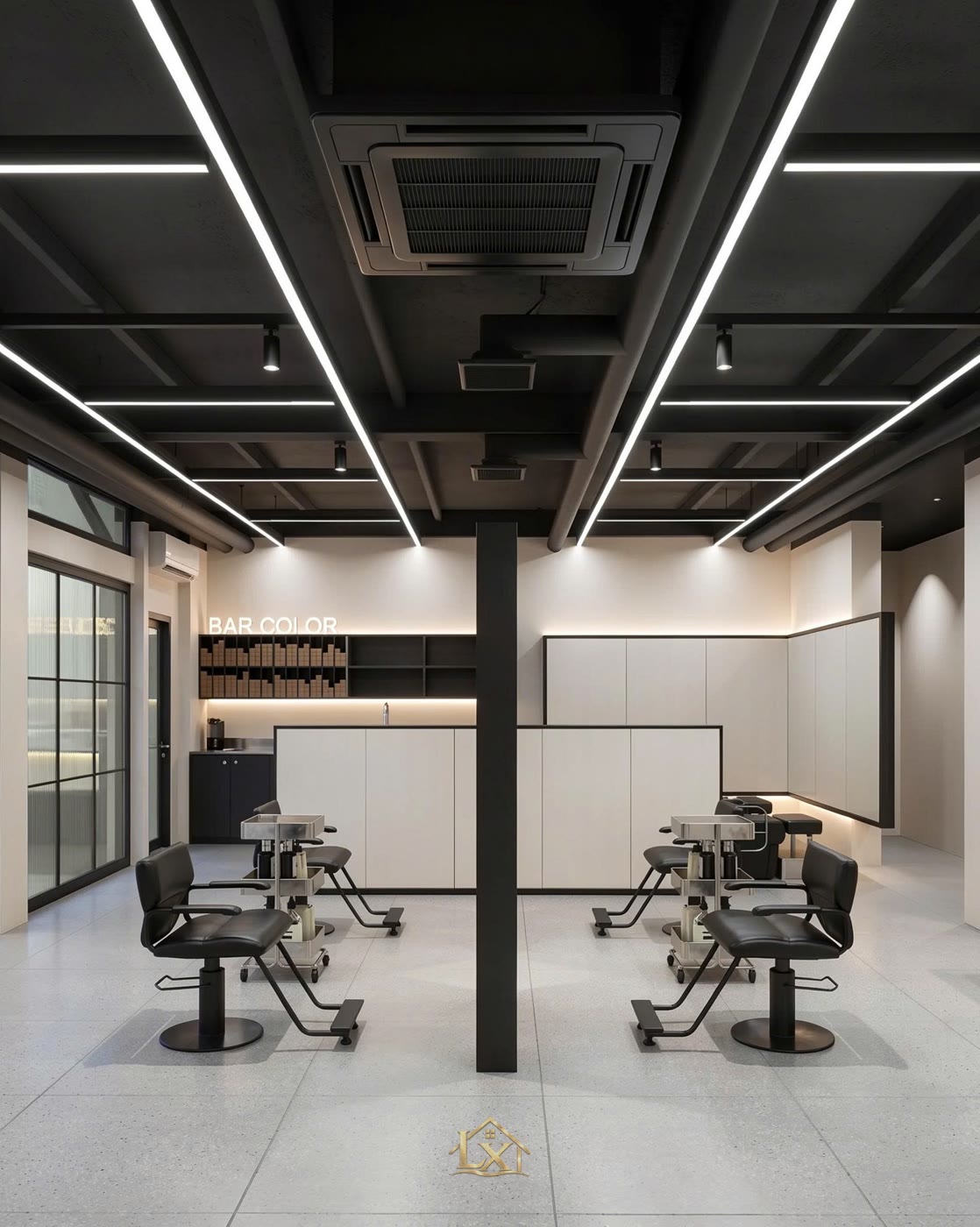 Phối màu salon tối giản trắng và gỗ tự nhiên