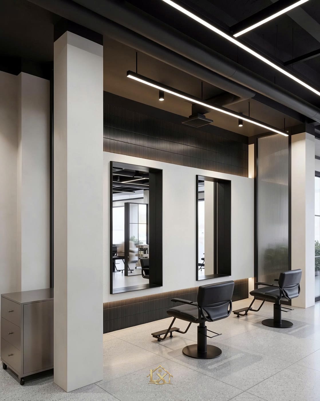 Phối màu trắng đen cho salon: kinh điển, sang, không lỗi mốt