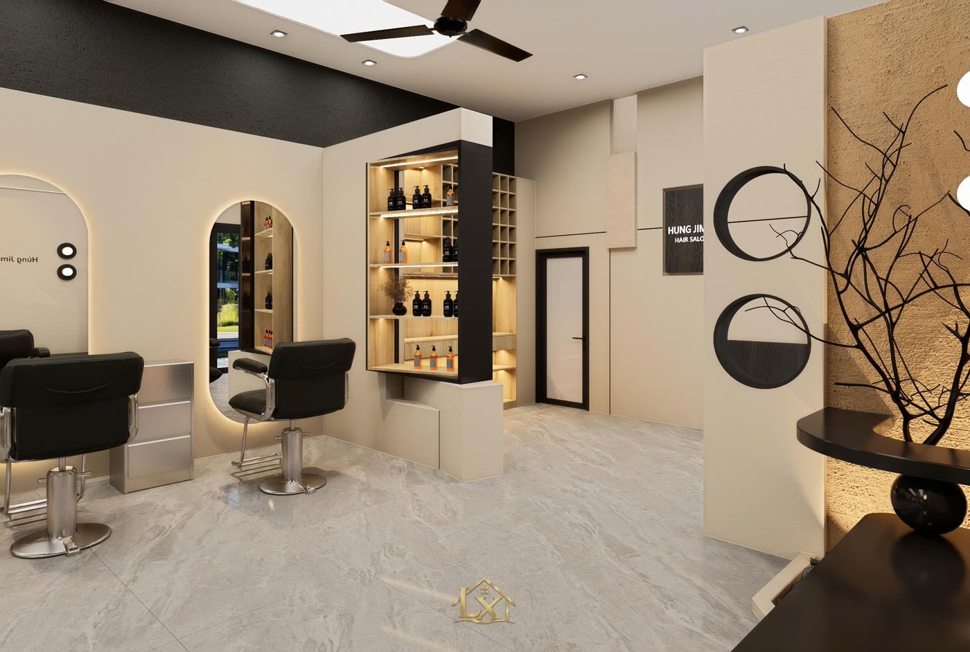 Thi công salon tóc tại Nhật Tân chọn đơn vị nào uy tín?