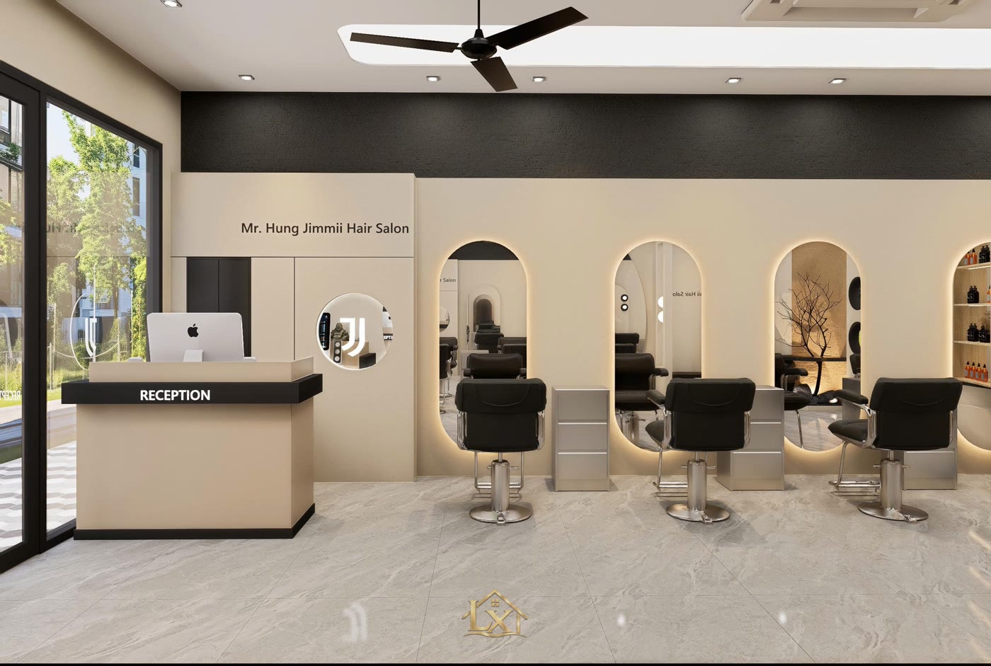 Thi công salon tóc trọn gói ở Gia Lâm gồm mấy bước?