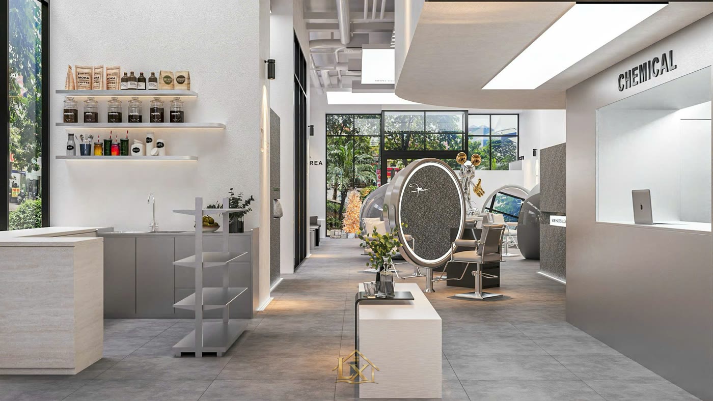 Thi công salon tóc trọn gói ở Hà Đông gồm mấy bước?