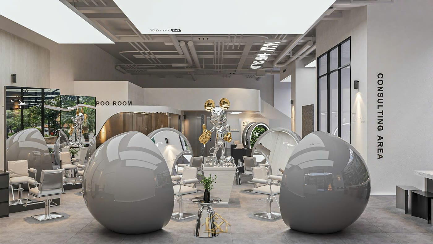 Thi công salon tóc trọn gói ở Hà Nam gồm mấy bước?