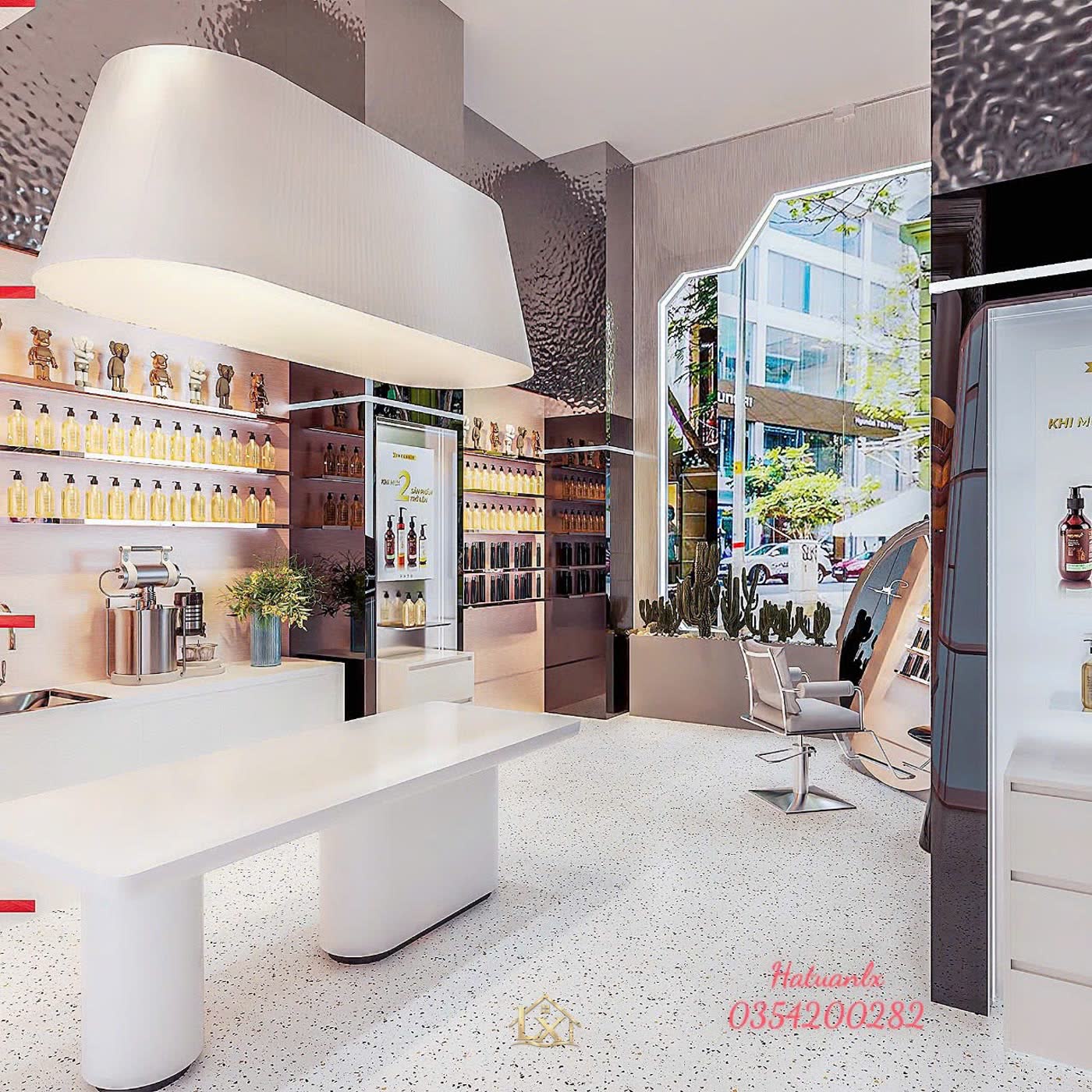 Thi công salon tóc tại Thạch Thất chọn đơn vị nào uy tín?