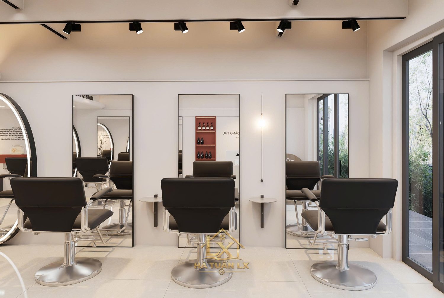 Thiết kế salon tóc eco xanh: gần thiên nhiên, bền vững, hợp xu hướng