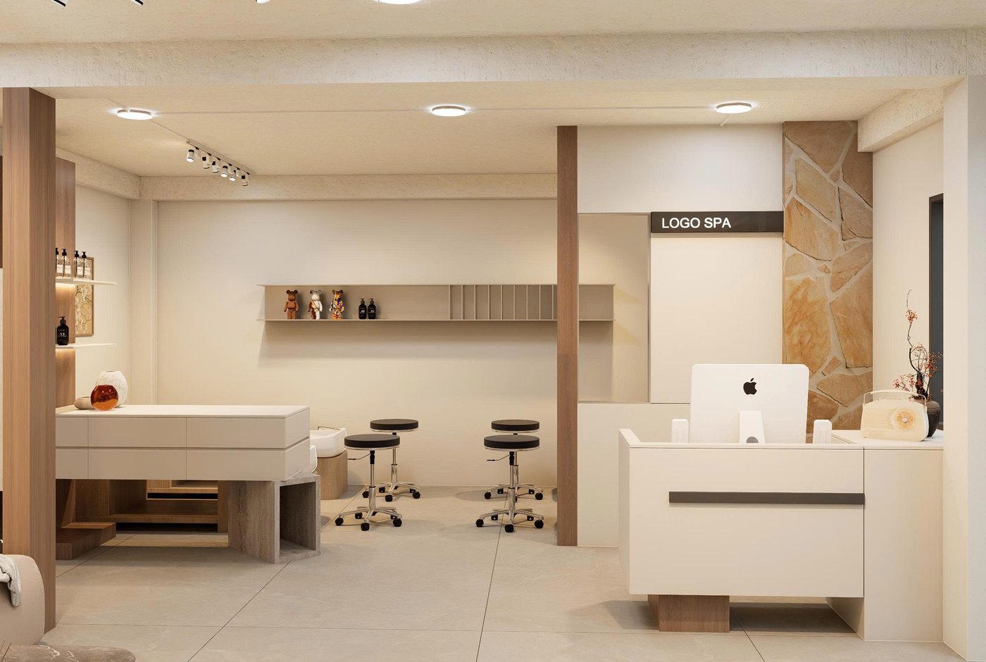 Thiết kế spa phong cách Hàn Quốc sang và sạch