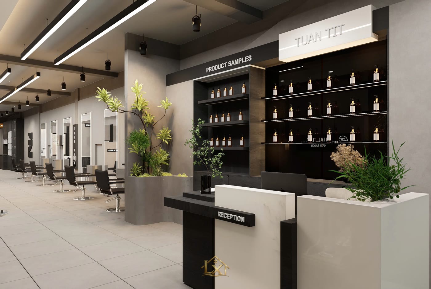 Thi công salon tóc trọn gói ở Thạch Thất gồm mấy bước?