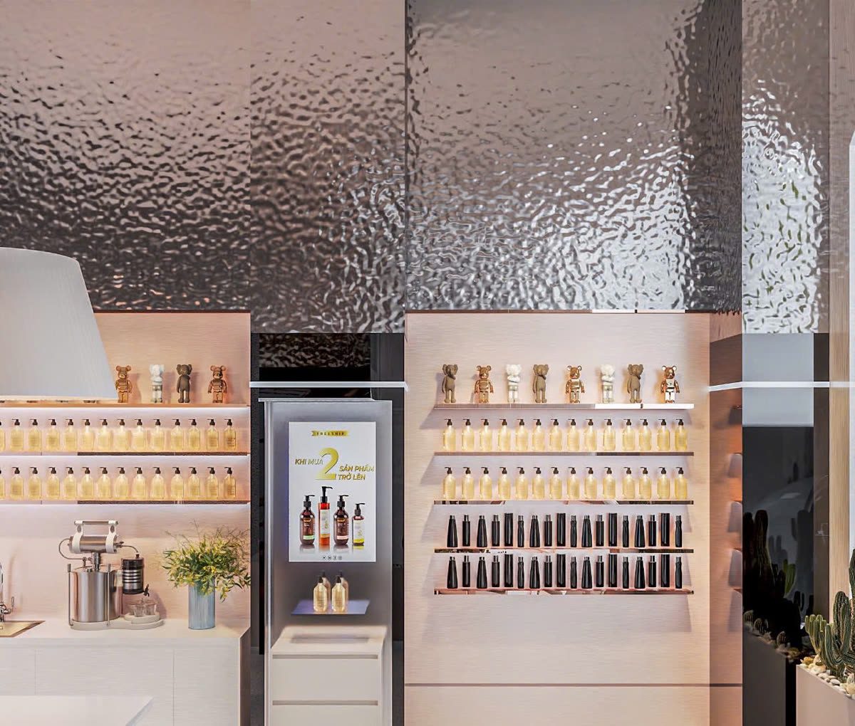 Thiết kế 3D salon 92 Triệu Việt Vương - khu trưng bày sản phẩm