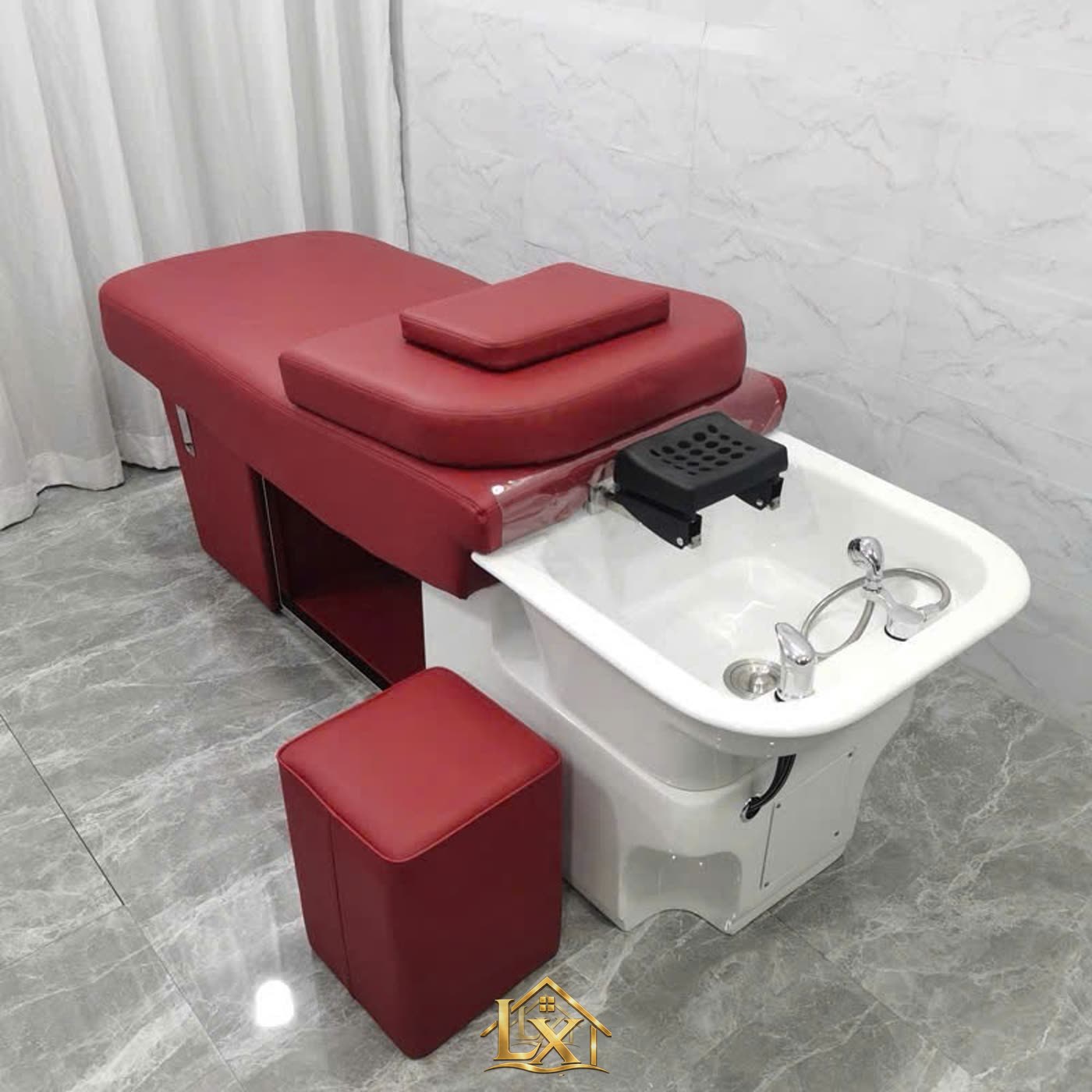 Giường gội dưỡng sinh kèm ghế phụ - Nội Thất Hà Tuấn LX