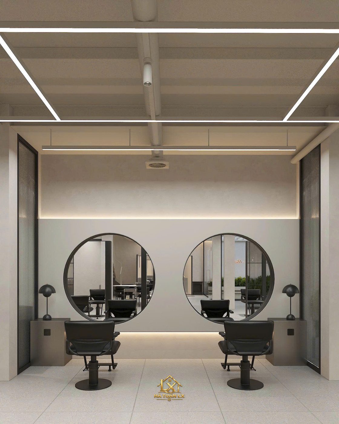 Mẫu gương salon thực tế do Nội Thất Hà Tuấn LX thi công 129 - Nội Thất Hà Tuấn LX