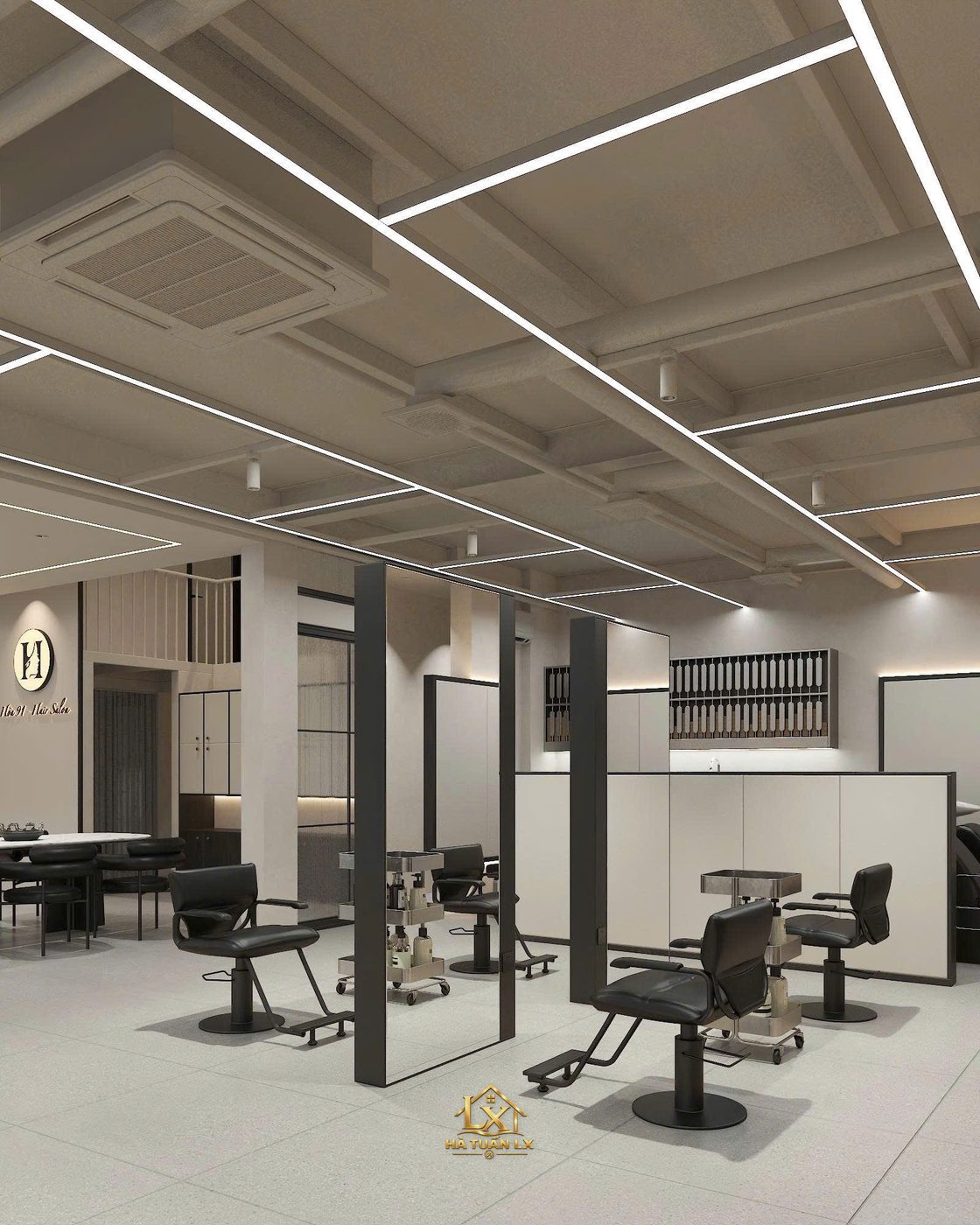 Mẫu gương salon thực tế do Nội Thất Hà Tuấn LX thi công 136 - Nội Thất Hà Tuấn LX