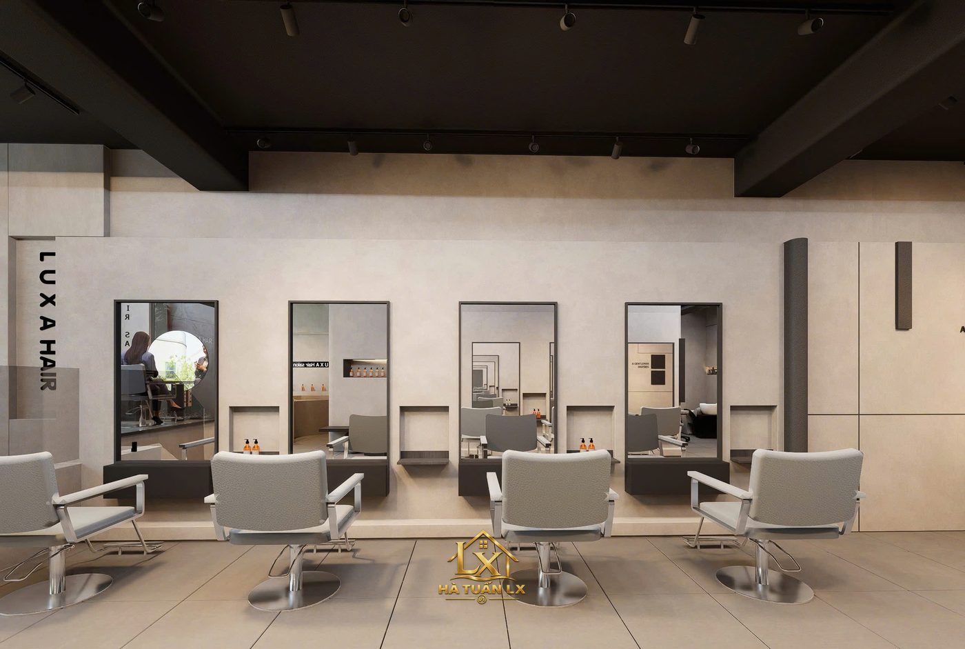 Mẫu gương salon thực tế do Nội Thất Hà Tuấn LX thi công 147 - Nội Thất Hà Tuấn LX