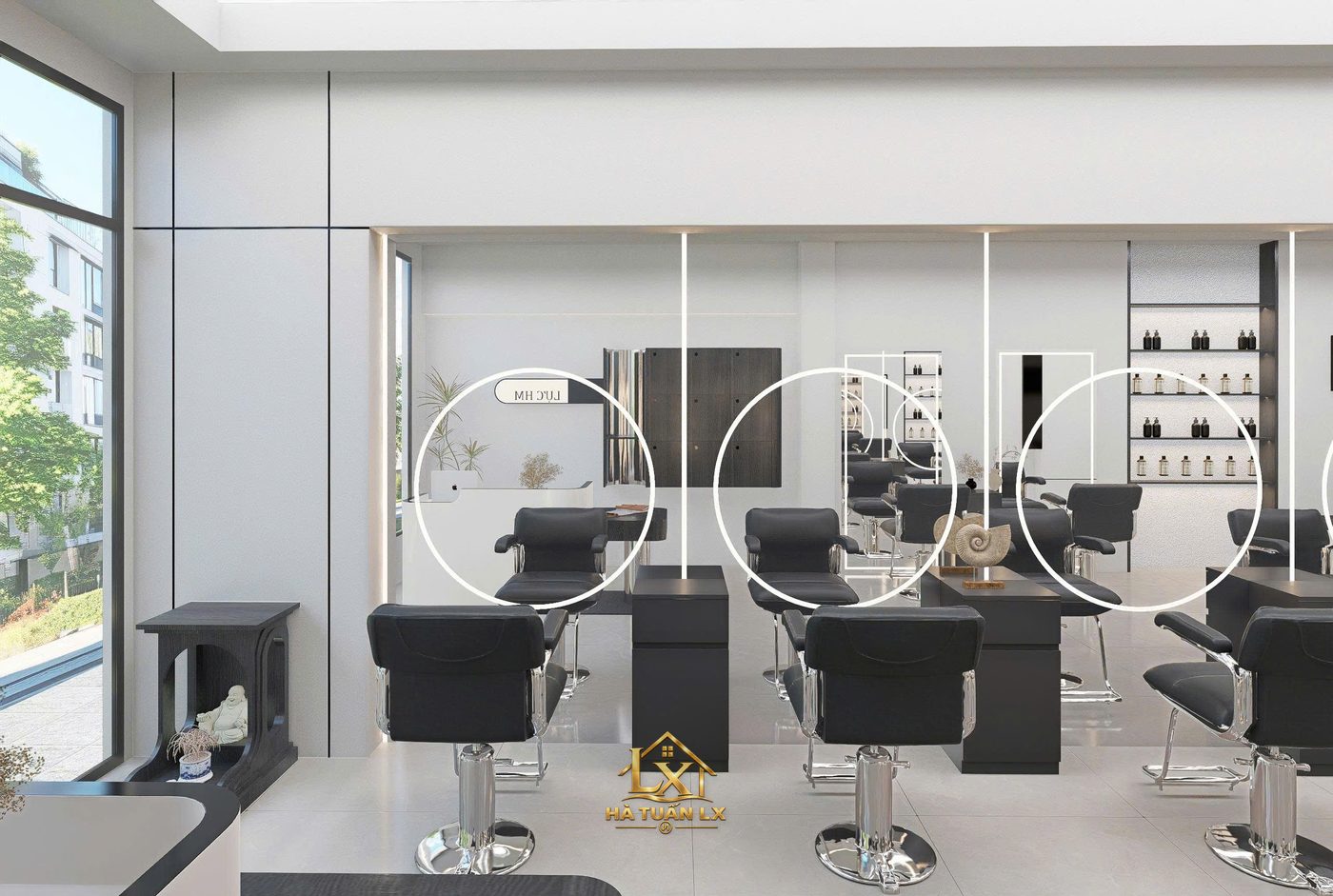Mẫu gương salon thực tế do Nội Thất Hà Tuấn LX thi công 148 - Nội Thất Hà Tuấn LX