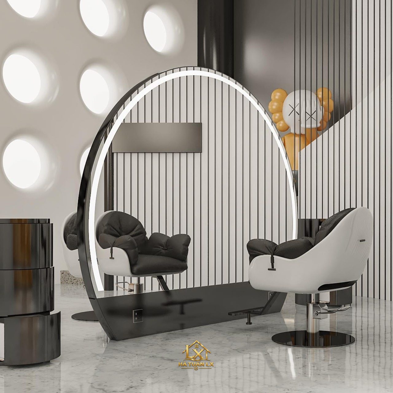 Mẫu gương salon thực tế do Nội Thất Hà Tuấn LX thi công 55 - Nội Thất Hà Tuấn LX