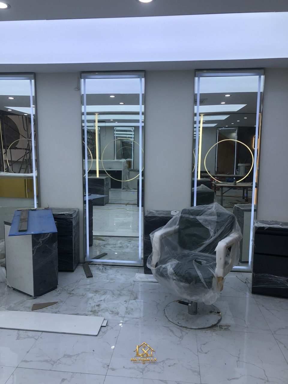 Mẫu gương salon thực tế do Nội Thất Hà Tuấn LX thi công 74 - Nội Thất Hà Tuấn LX