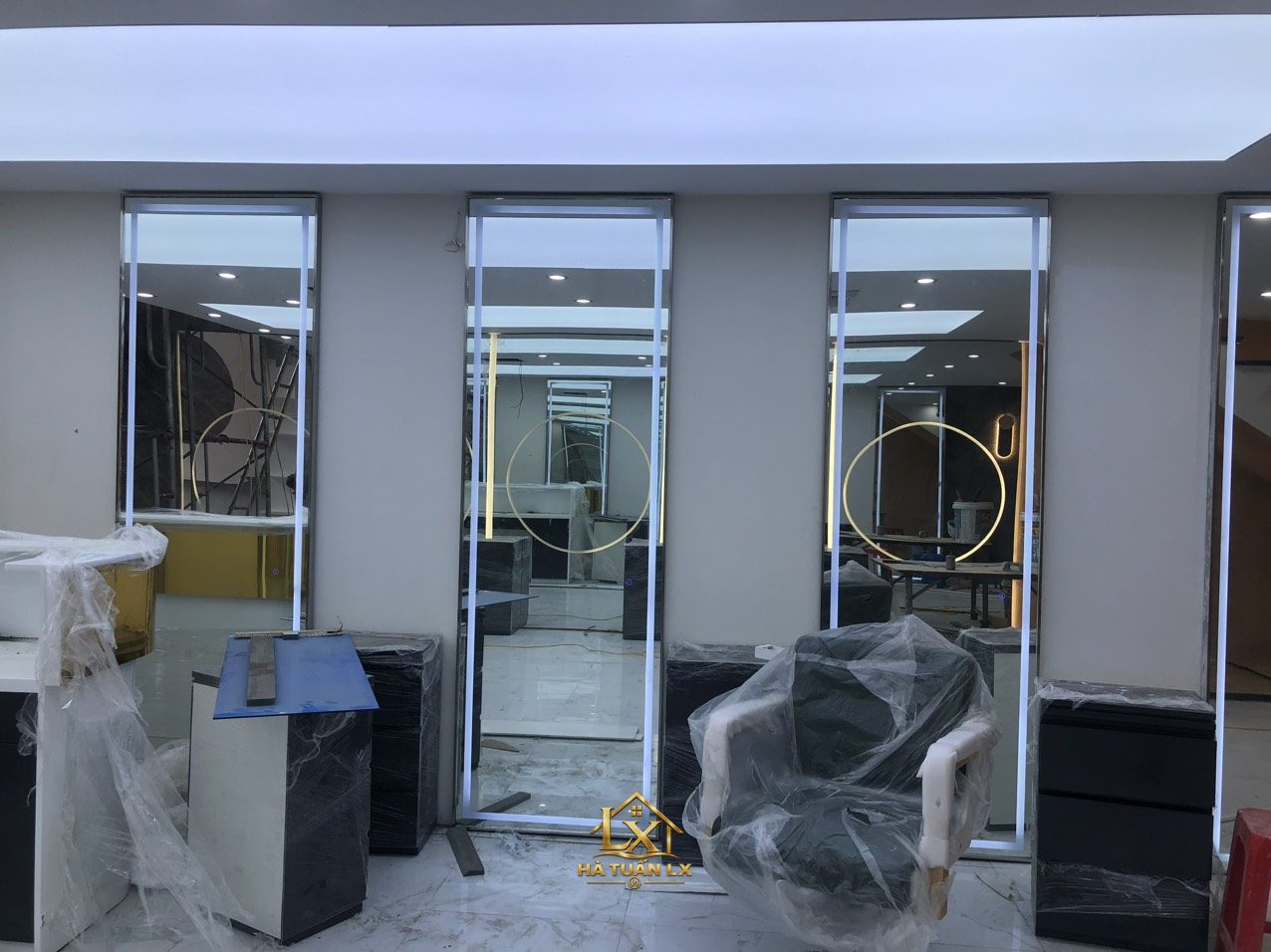 Mẫu gương salon thực tế do Nội Thất Hà Tuấn LX thi công 75 - Nội Thất Hà Tuấn LX